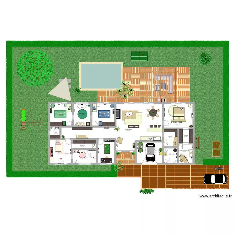 Maison futur. Plan de 