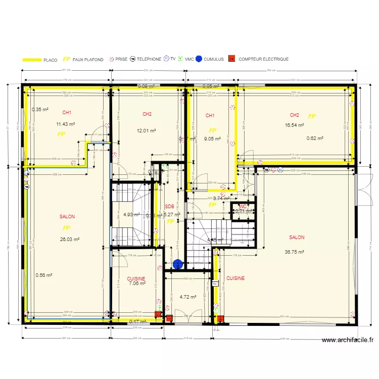 PNR RDC ELECTRICIEN AVEC PLACO. Plan de PNR RDC ELECTRICIEN AVEC PLACO. Plan de