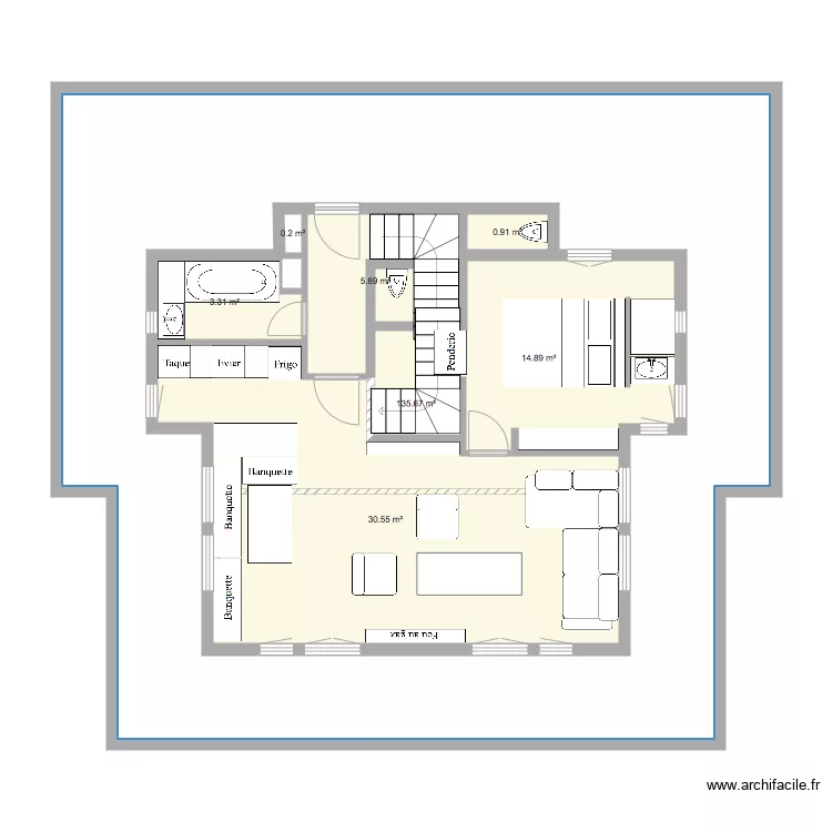 Les Collons Rez Projett&eacute;. Plan de 0 pièce et 0 m2