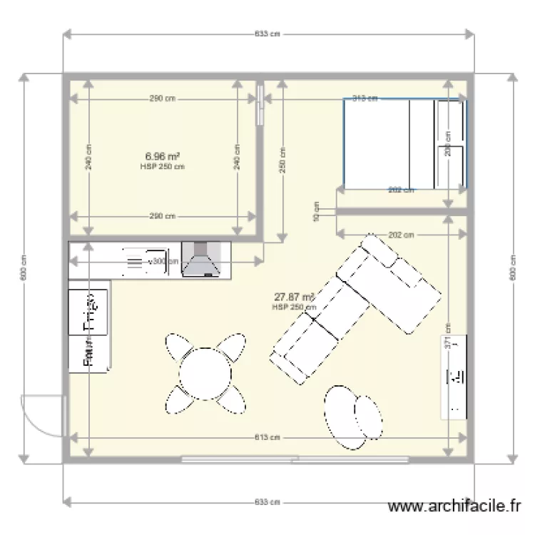 studio 35m2 n3. Plan de 