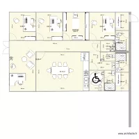 Bureaux 100m2 modifi&eacute;  avec vestiaire atelier