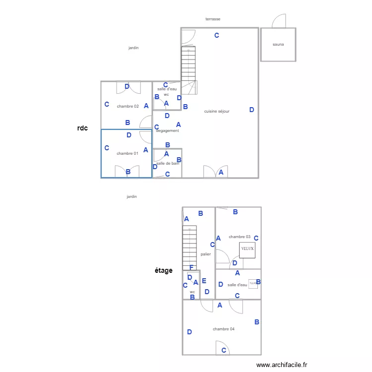 beischon parker lot 1 maison PB. Plan de 