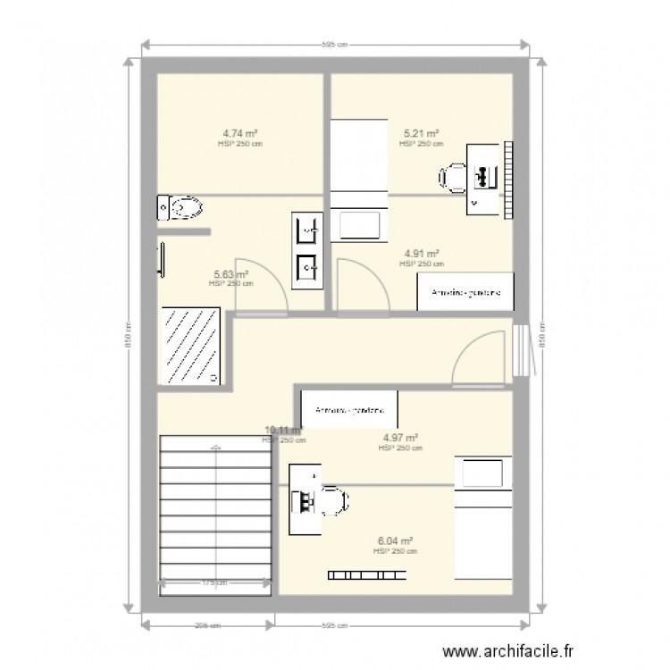 2 chambre 1 SDB  3. Plan de 0 pièce et 0 m2