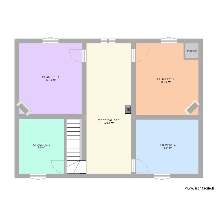 CAUDRON_projet MT. Plan de 25 pièces et 206 m2