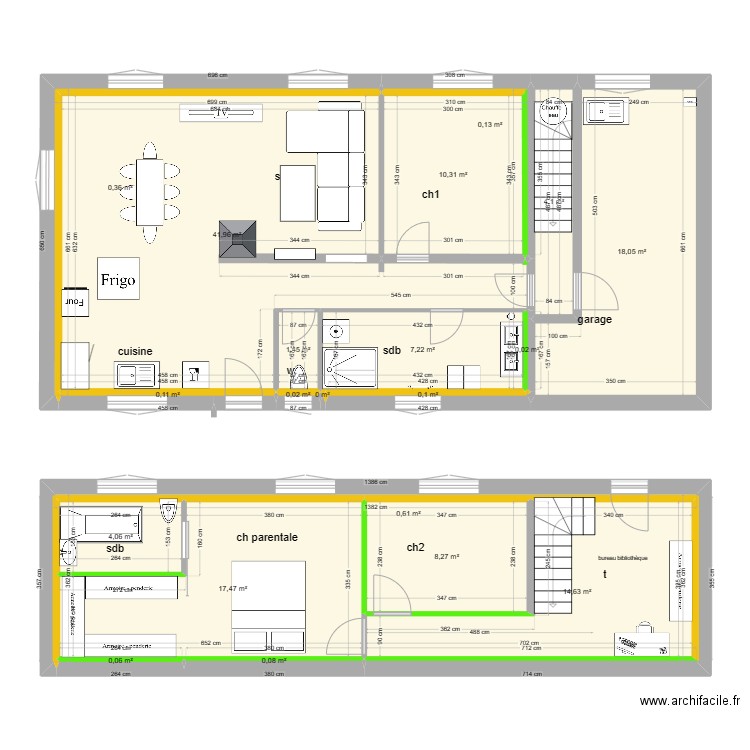 JONATHAN. Plan de 20 pièces et 129 m2