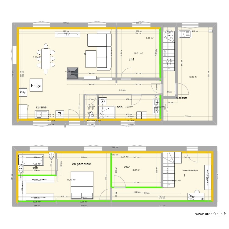 JONATHAN. Plan de 19 pièces et 127 m2