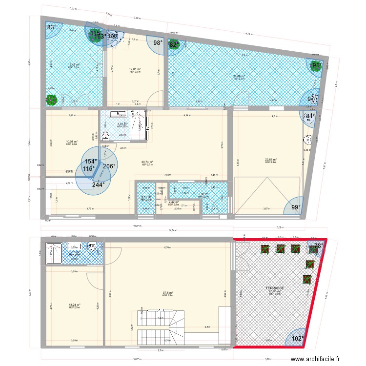 auray RDC et R+1 le 11-06-23 . Plan de 0 pièce et 0 m2