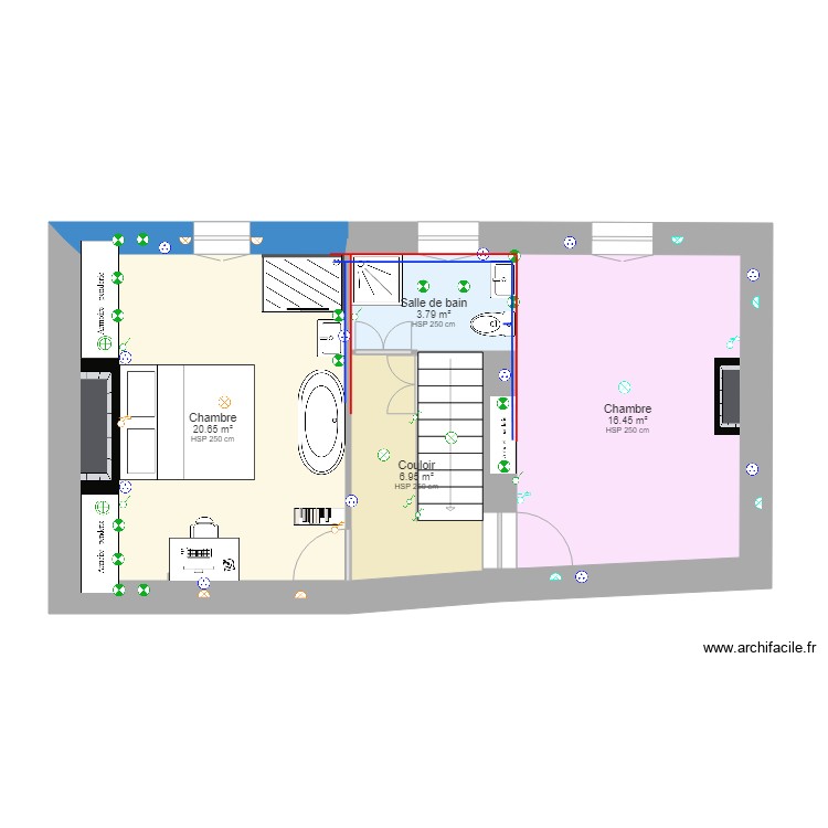 JB Ste Feyre la Montagne  &eacute;tage projet. Plan de 0 pièce et 0 m2