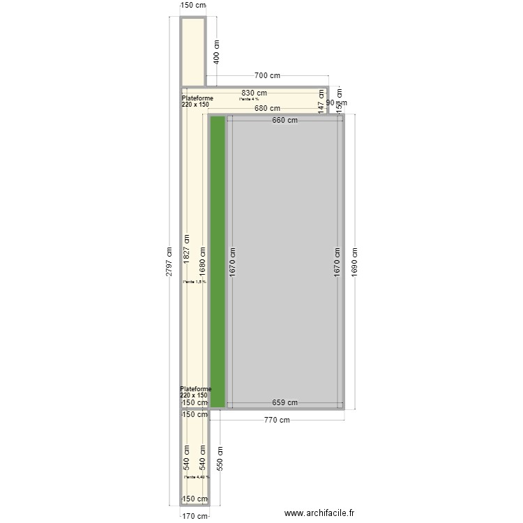 Pole Medicale. Plan de 5 pièces et 176 m2