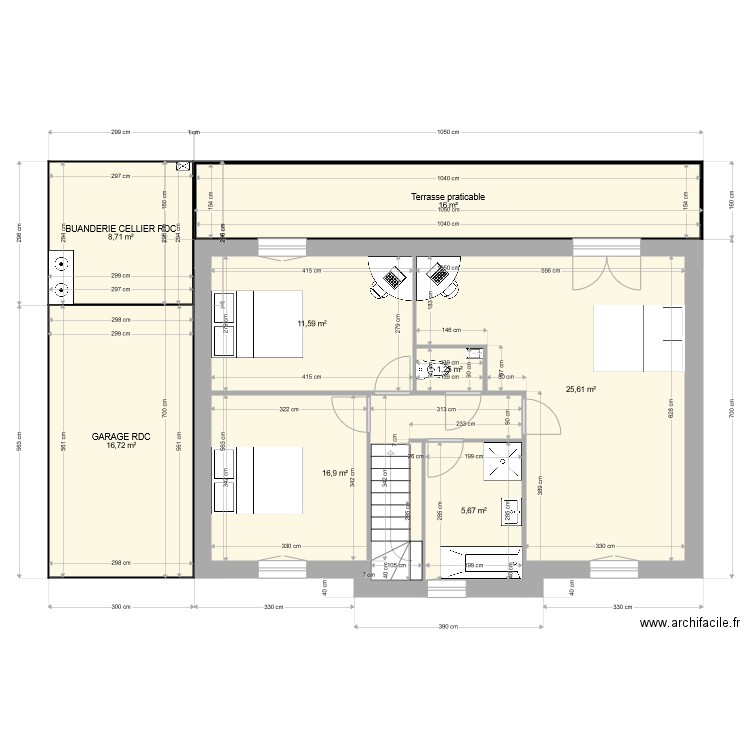 Ludmann étage. Plan de 0 pièce et 0 m2