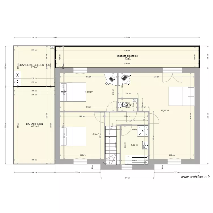 Ludmann &eacute;tage. Plan de 