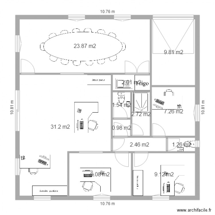 leotier projet ju. Plan de 0 pièce et 0 m2