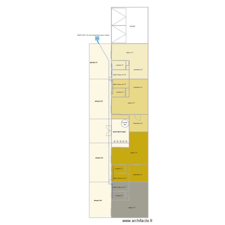 brandon ass SERVITUDE. Plan de 29 pièces et 213 m2