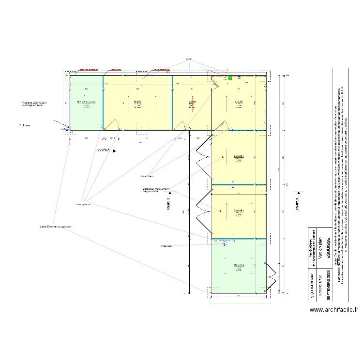 Electricité Hangar Forestier. Plan de 0 pièce et 0 m2