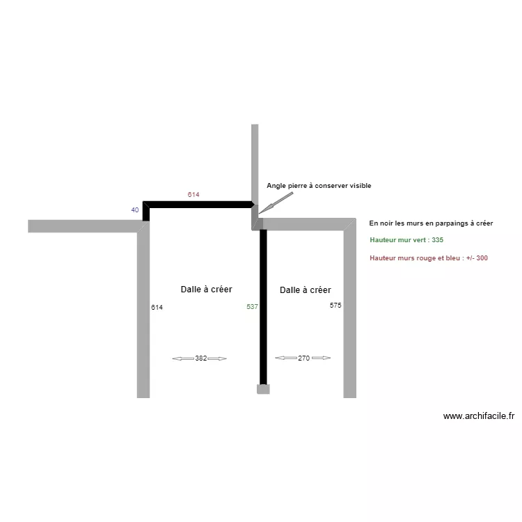plan terrasse couverte Arrouede. Plan de 