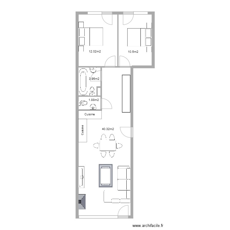 Appartement Muverans D3 Nina. Plan de 0 pièce et 0 m2