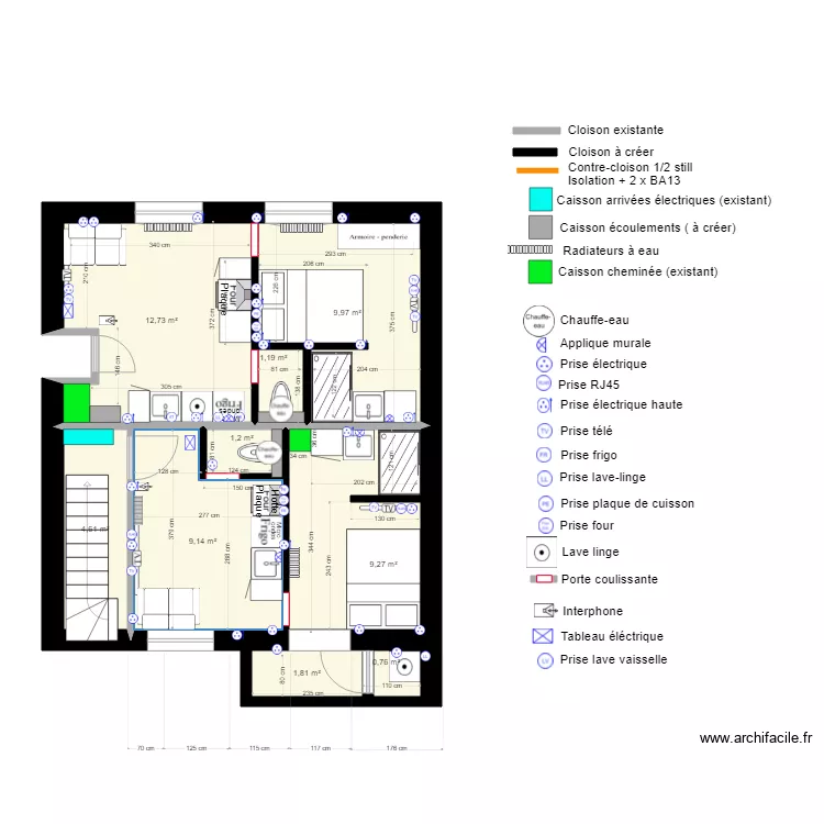 24 COLMAR RDC 2 STUDIOS DEF. Plan de 