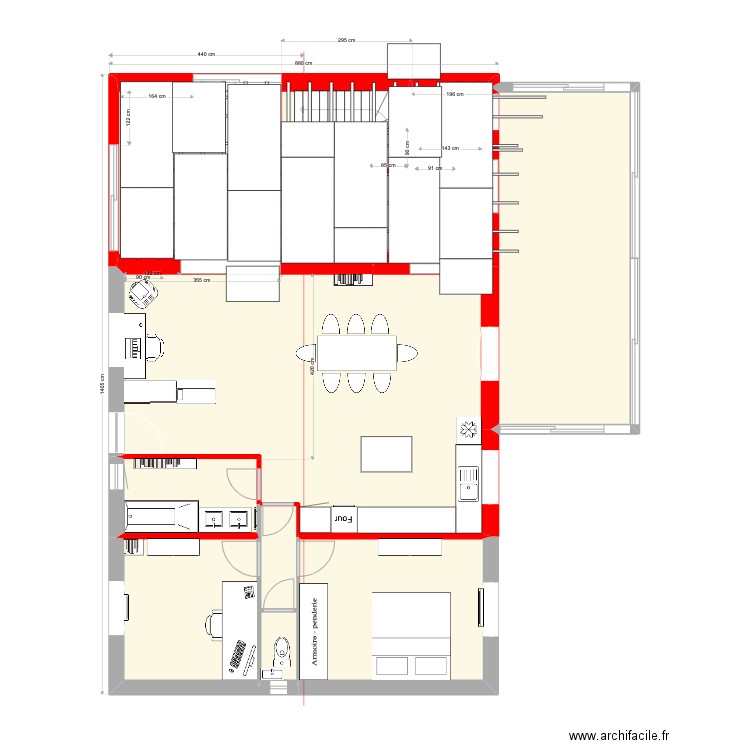 calpinage placo plafond. Plan de 9 pièces et 126 m2