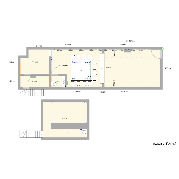 Bar après travaux 3. Plan de 0 pièce et 0 m2