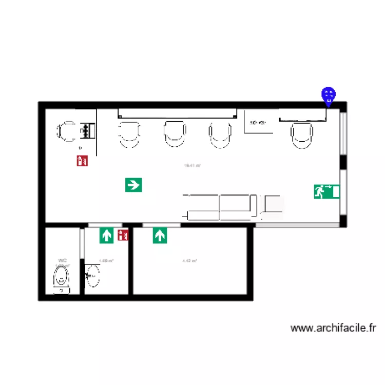 COUFFURE HOUILES. Plan de 