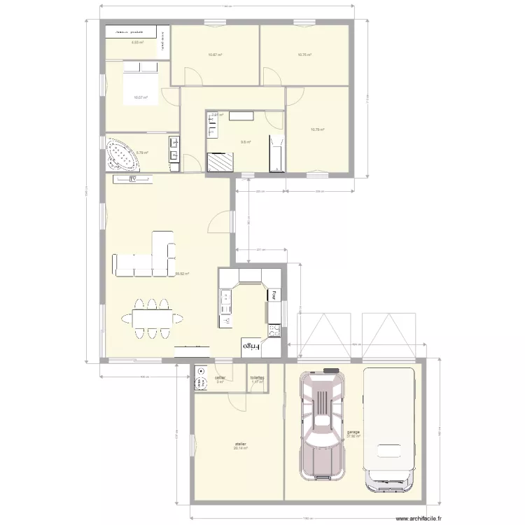 nouvelle maison. Plan de 