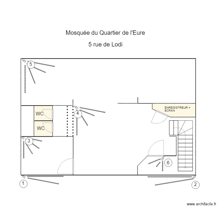 mosquée. Plan de 0 pièce et 0 m2