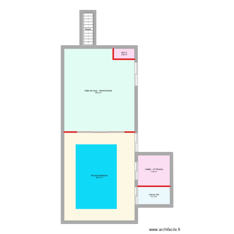 GARAUC SS. Plan de 6 pièces et 101 m2