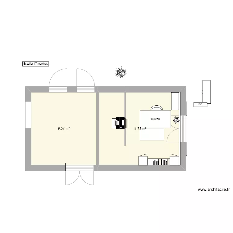 Bureau maison 230922. Plan de 