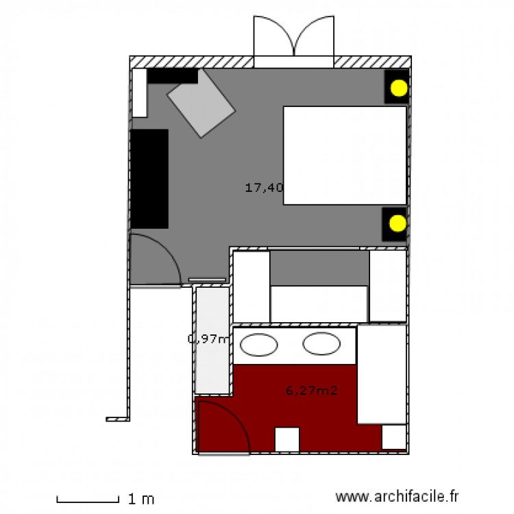 projet dressing . Plan de 0 pièce et 0 m2