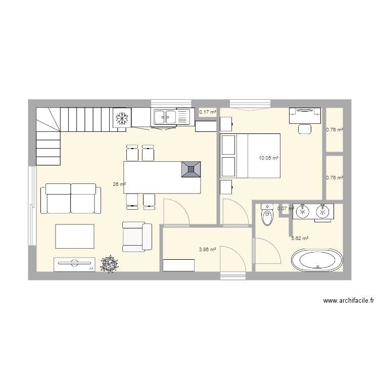Appartement L MODIFICATIONS. Plan de 0 pièce et 0 m2