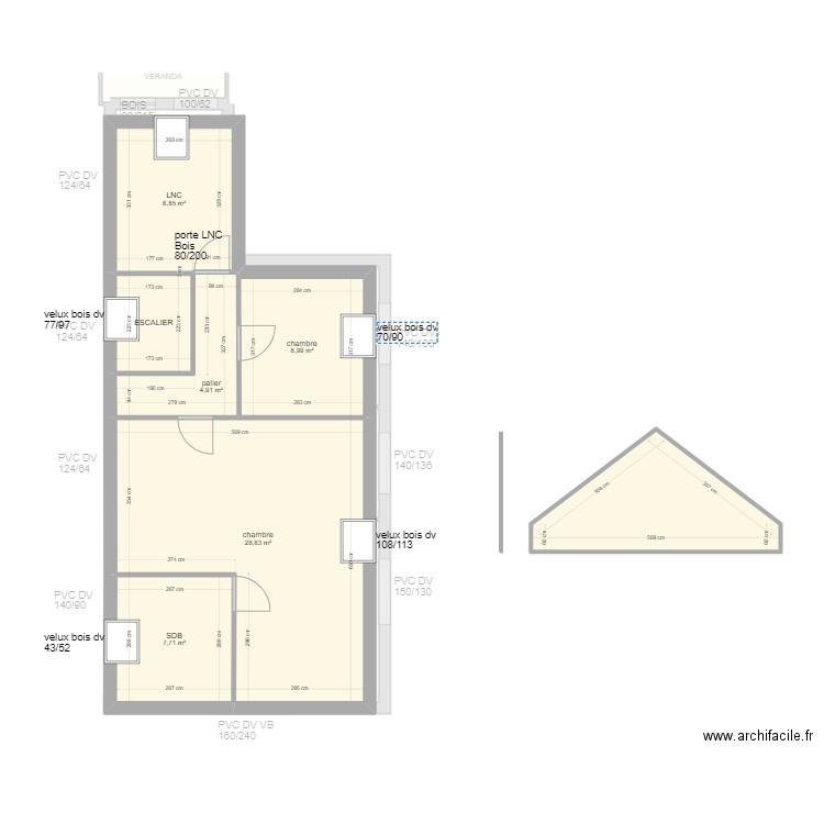 NIANG. Plan de 16 pièces et 143 m2