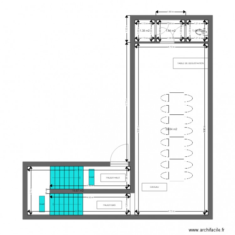 LE BALTHAZART PLAN CAVEAU 2. Plan de 0 pièce et 0 m2