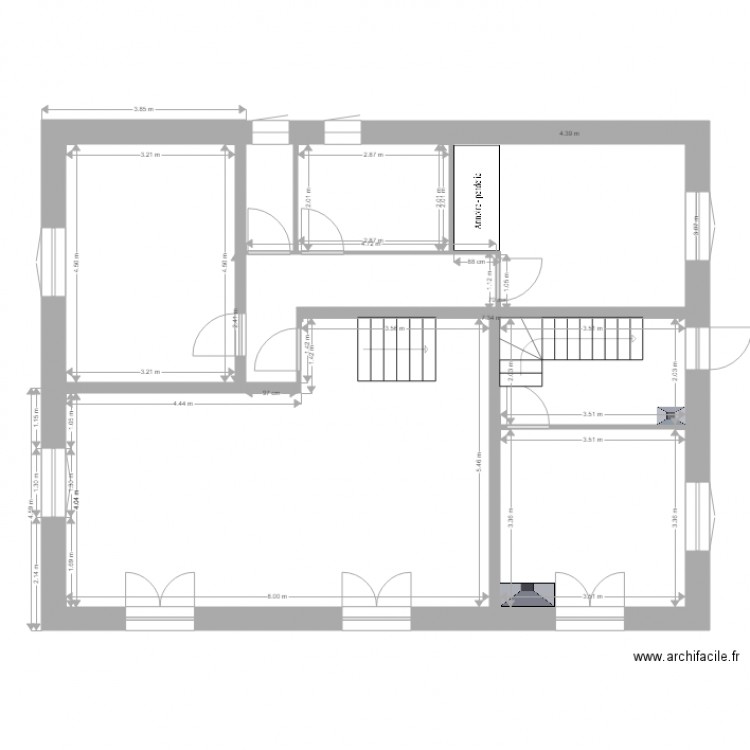 LE BUISSON DE CADOUIN 4326 rez-de-chaussée. Plan de 6 pièces et 95 m2