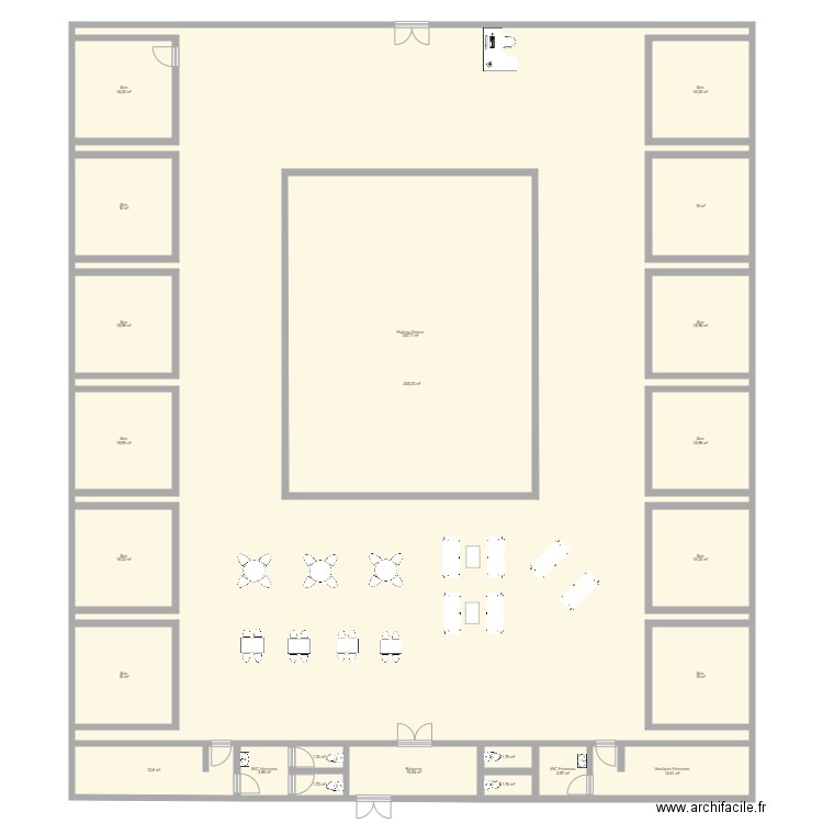 PDD golf. Plan de 23 pièces et 950 m2