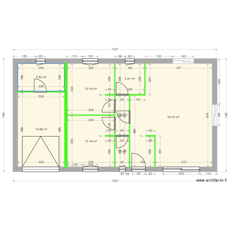 SCI PARADIS LOT 2. Plan de 8 pièces et 83 m2