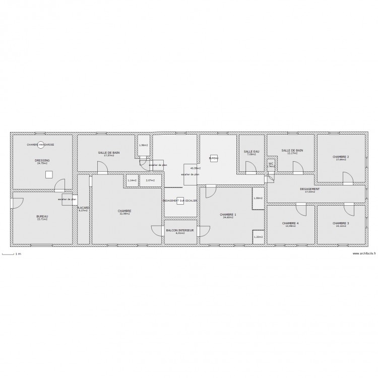 ETAGE 1 PINDOULS. Plan de 0 pièce et 0 m2