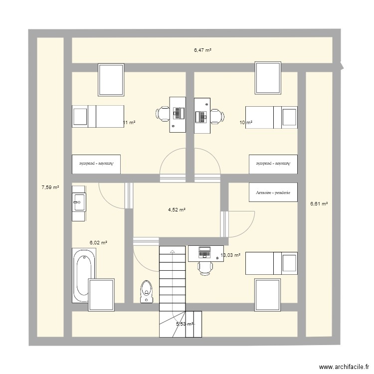 Etage2021. Plan de 0 pièce et 0 m2