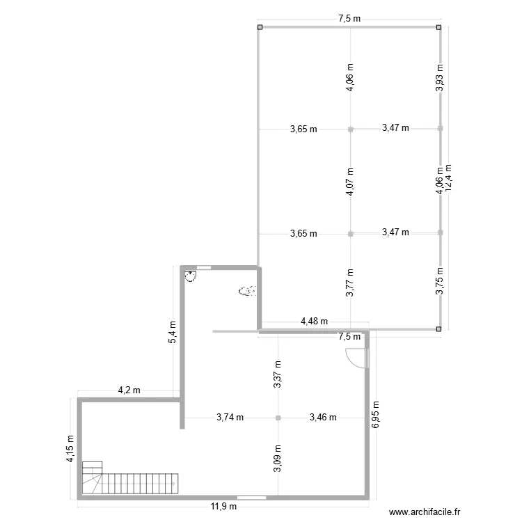 Plan sous sol. Plan de 