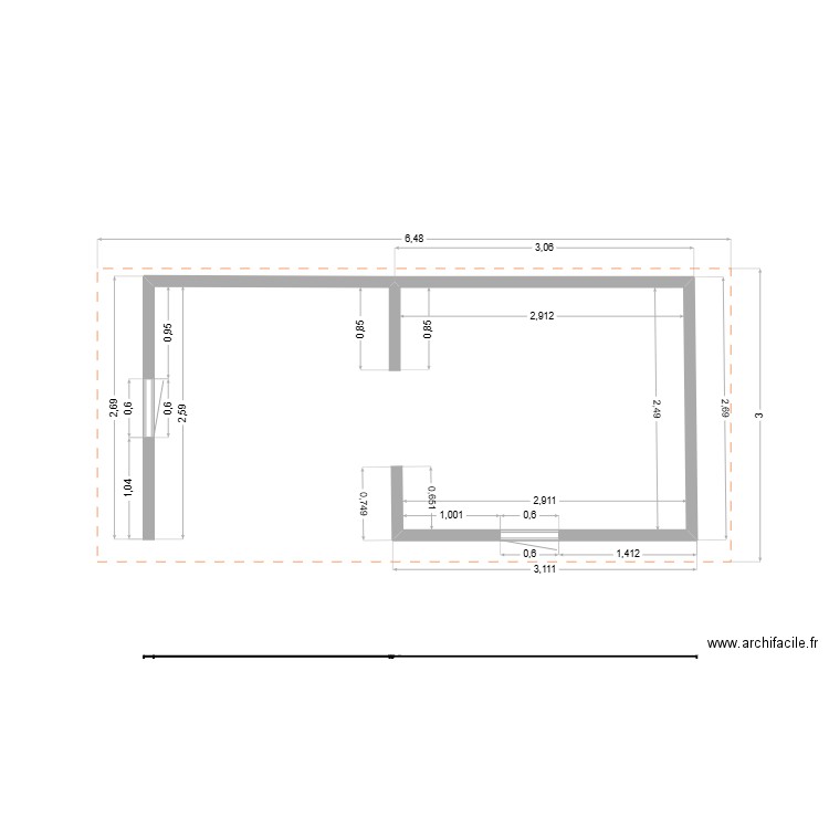 CABANON DE JARDIN. Plan de 0 pièce et 0 m2
