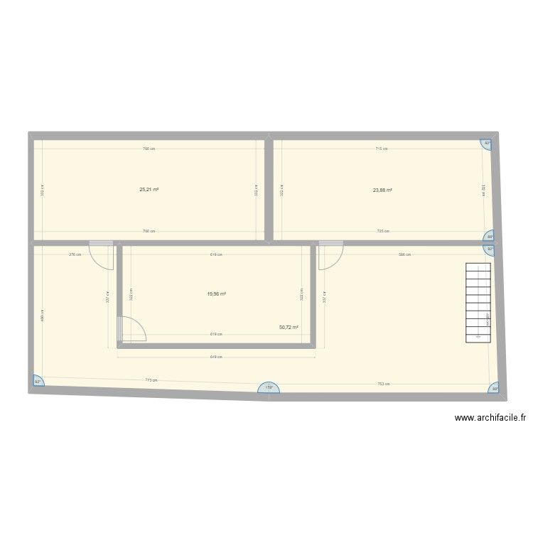 Etage 1 Bât C pour vestiaires. Plan de 0 pièce et 0 m2