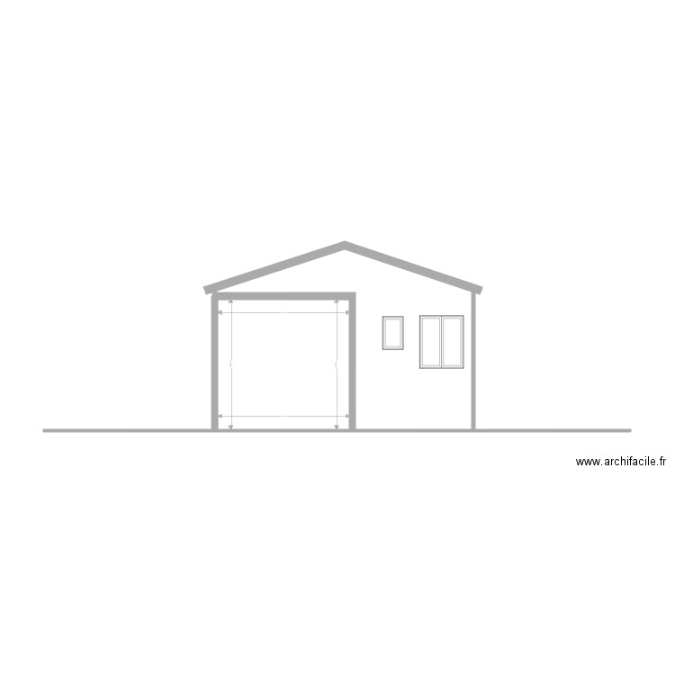 pignon garage . Plan de 0 pièce et 0 m2