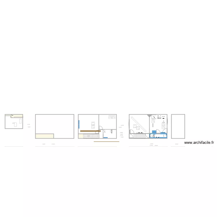 Stockage et plomberie. Plan de 
