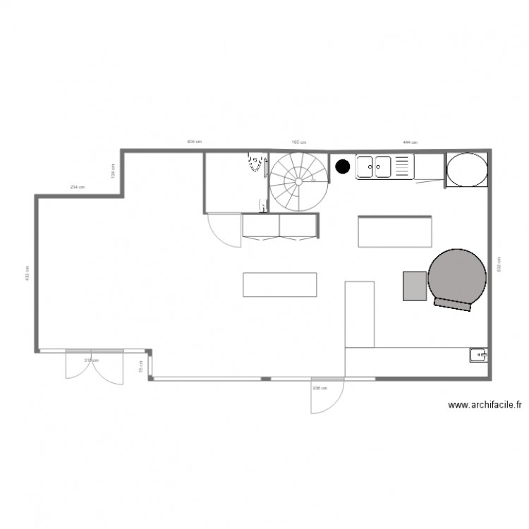 grano meythet. Plan de 2 pièces et 69 m2