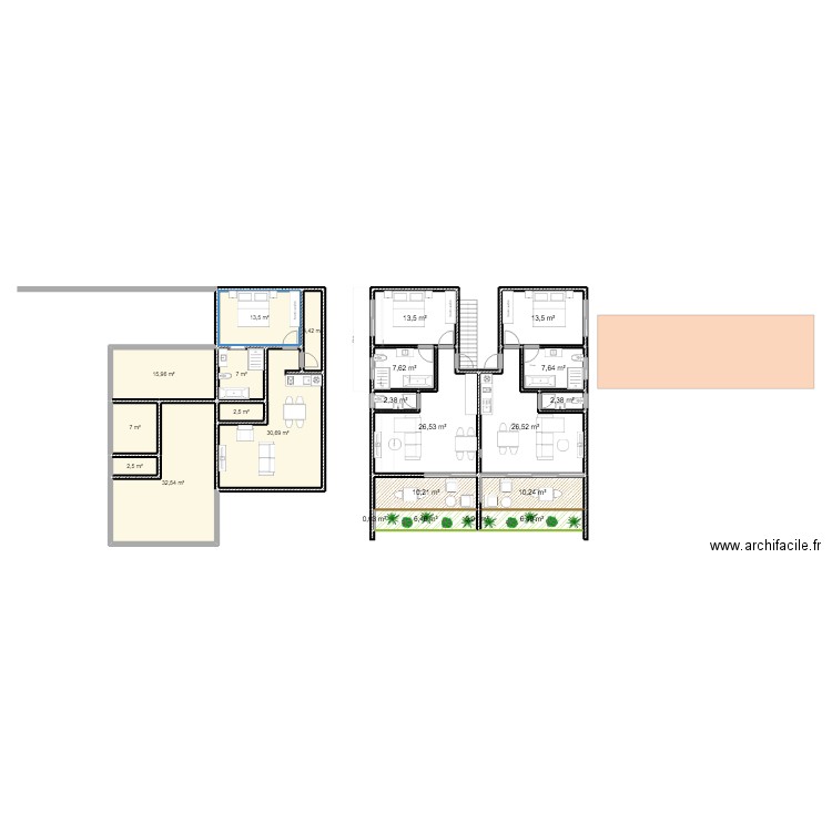 INZOZI EXECUTIVE APARTMENTS GROUND FLOOR. Plan de 134 pièces et 1773 m2