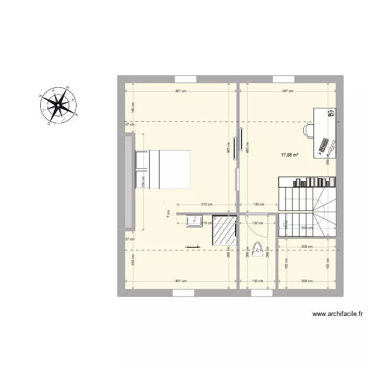 combles 2 chambres. Plan de combles 2 chambres. Plan de
