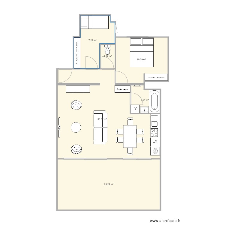 Californie minim modif 5. Plan de 0 pièce et 0 m2