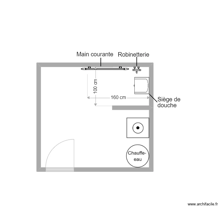 Buanderie Michel projet. Plan de 