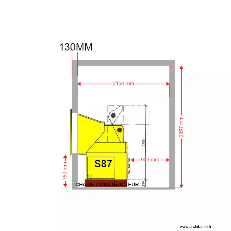 COUPE PROJET AGAY S87-. Plan de 