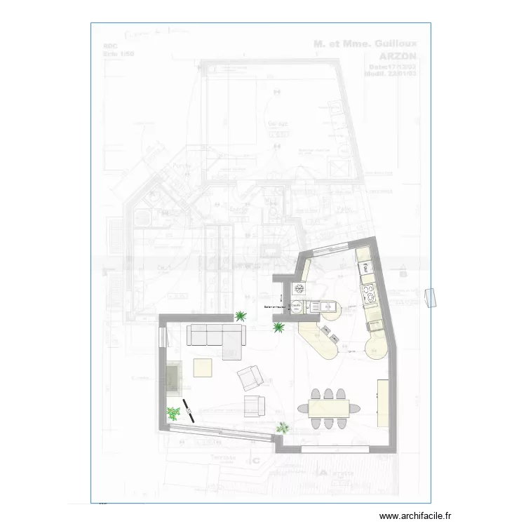 Arzon cuisine salon v16. Plan de 
