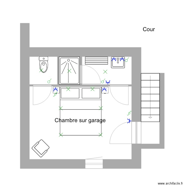 Chambre Garage 1. Plan de 0 pièce et 0 m2